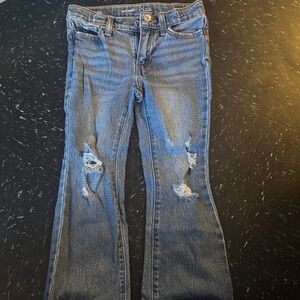 Old Navy Distressed Blue Flare Jeans